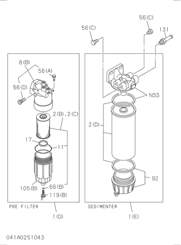 ZX280LC-3 041: FUEL FILTER AND BRACKET Hitachi HOP online ZX280LC-3 041: FUEL FILTER AND BRACKET Hitachi HOP online