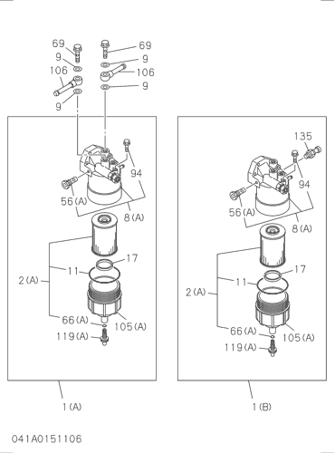 ZX110-3 041: FUEL FILTER AND BRACKET Hitachi HOP online ZX110-3 041: FUEL FILTER AND BRACKET Hitachi HOP online
