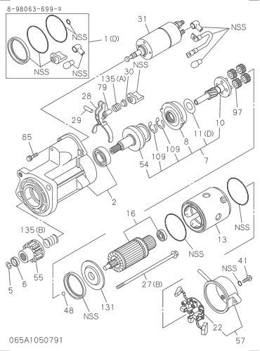 ZX160 065: STARTER Hitachi HOP online