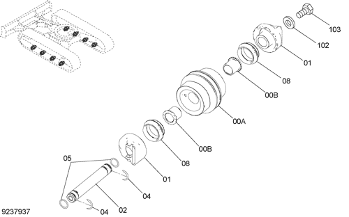 ZX35B LOWER ROLLER Hitachi HOP online