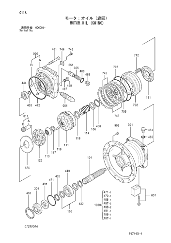 ZX800 MOTOR;OIL (SWING) Hitachi HOP online