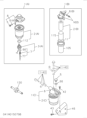 ZX50U 041: FUEL FILTER AND BRACKET Hitachi HOP online ZX50U 041: FUEL FILTER AND BRACKET Hitachi HOP online