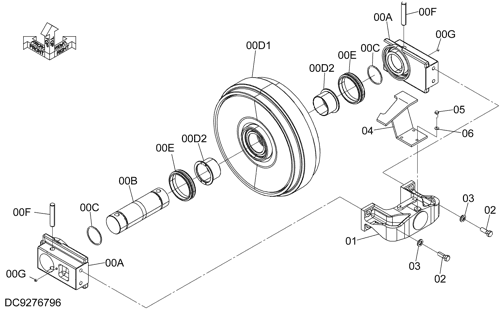 ZX470-5G FRONT IDLER (L) Hitachi HOP online ZX470-5G FRONT IDLER (L) Hitachi HOP online