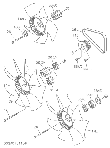 ZX130-3-HCME 033: FAN AND FAN BELT Hitachi HOP online ZX130-3-HCME 033: FAN AND FAN BELT Hitachi HOP online