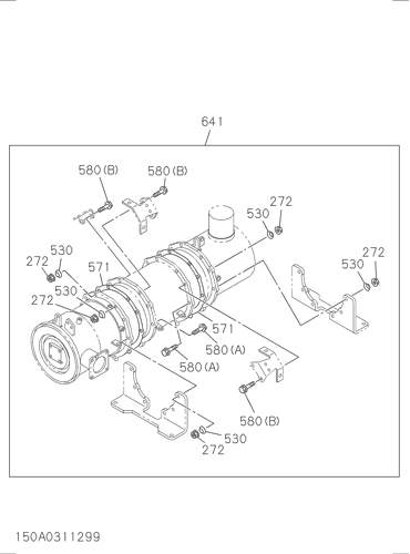 ZX350LC-5B 150: EXHAUST PIPE AND SILENCER Hitachi HOP online