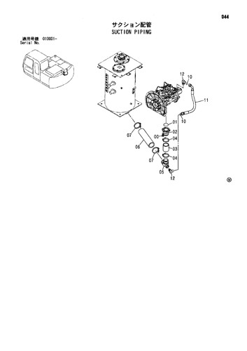 ZX110-E SUCTION PIPING Hitachi HOP online