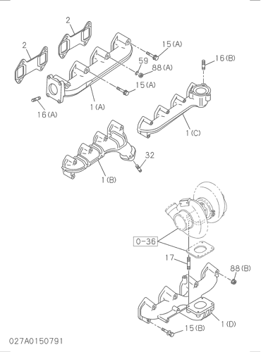 ZX110 027: EXHAUST MANIFOLD Hitachi HOP online