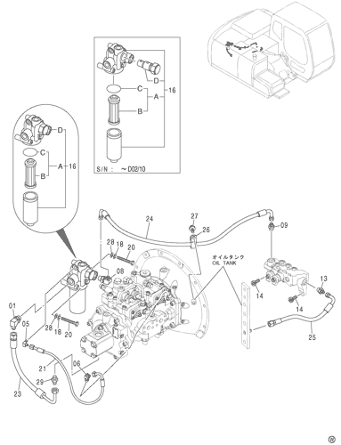 ZX130-HCME PILOT PIPING (A)<120,130,H,K> Hitachi HOP online