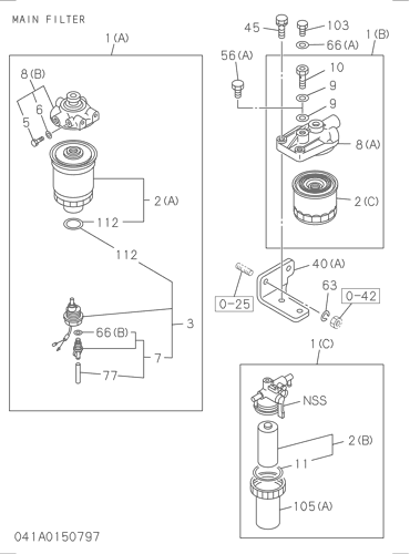 ZX60-HCMC 041: FUEL FILTER AND BRACKET Hitachi HOP online ZX60-HCMC 041: FUEL FILTER AND BRACKET Hitachi HOP online