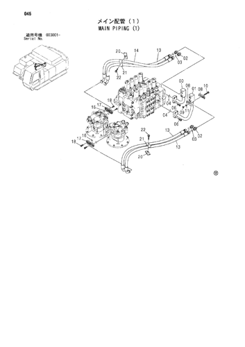 ZX500LCH MAIN PIPING (1) Hitachi HOP online