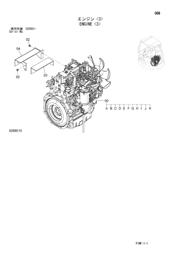 ZX38U-3 ENGINE <3> Hitachi HOP online