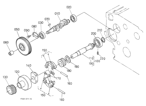 ZX35 FUEL CAMSHAFT AND GOVERNOR SHAFT Hitachi HOP online