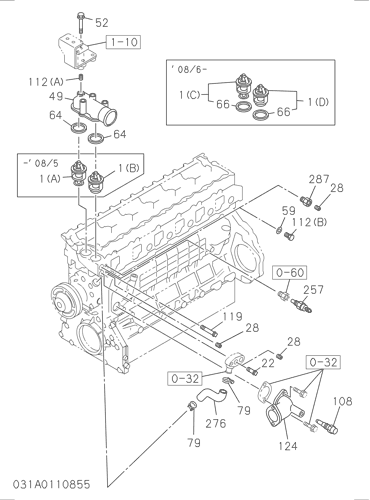 ZX350-5G 031: THERMOSTAT AND HOUSING Hitachi HOP online ZX350-5G 031: THERMOSTAT AND HOUSING Hitachi HOP online