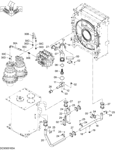 ZX870-5G RETURN PIPING (FOR OIL COOLER) Hitachi HOP online