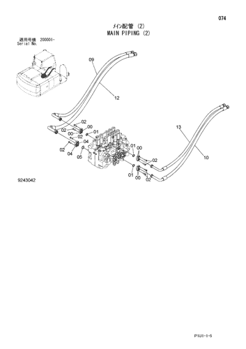 ZX210-3-HCME MAIN PIPING (2) Hitachi HOP online