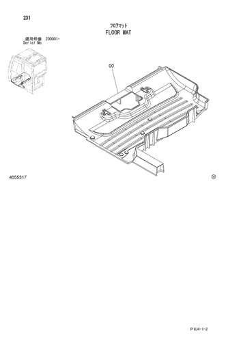 ZX225US-3 FLOOR MAT Hitachi HOP online