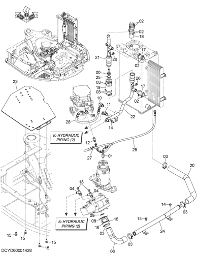 ZX30U-5A HYDRAULIC PIPING (1) Hitachi HOP online