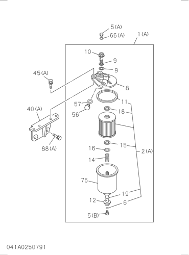 ZX120 041: FUEL FILTER AND BRACKET Hitachi HOP online ZX120 041: FUEL FILTER AND BRACKET Hitachi HOP online