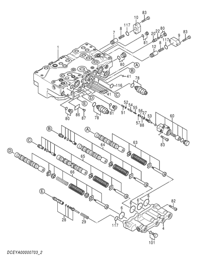 ZX200-5G VALVE;CONTROL (2/5) Hitachi HOP online