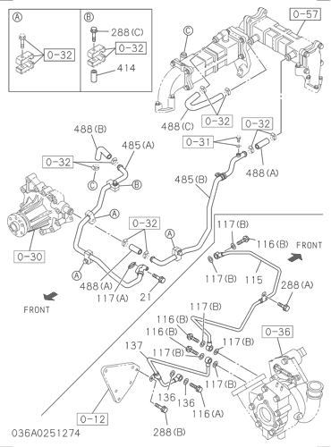 ZX290LC-5B 036: TURBOCHARGER SYSTEM Hitachi HOP online