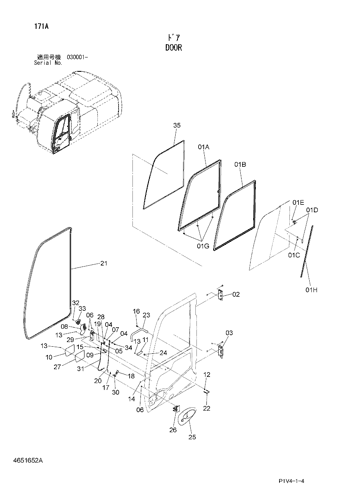 ZX280LC-3-HCME [BFN] DOOR Hitachi HOP online 4665566 Part catalog