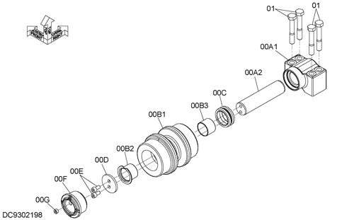 ZX200-5G UPPER ROLLER Hitachi HOP online