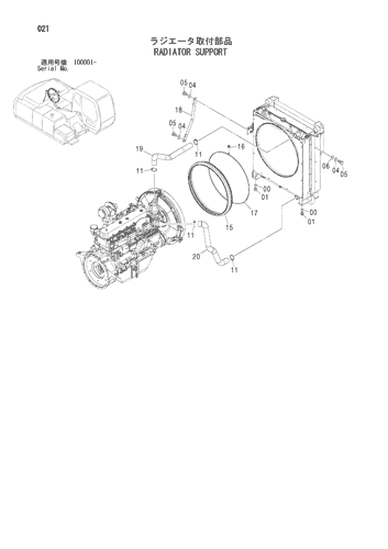 ZX240-HCME RADIATOR SUPPORT Hitachi HOP online