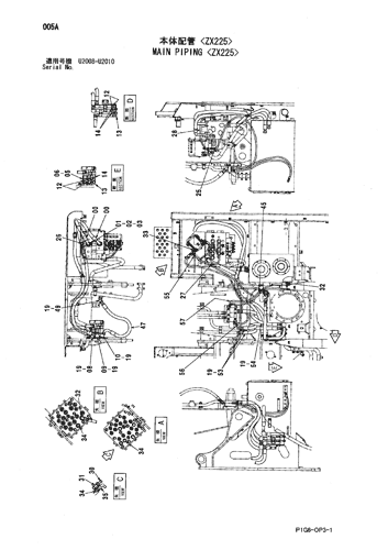 ZX200 MAIN PIPING <ZX225> Hitachi HOP online