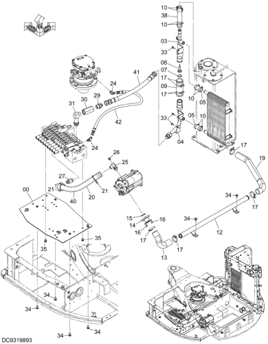 ZX50U-5A HYDRAULIC PIPING Hitachi HOP online