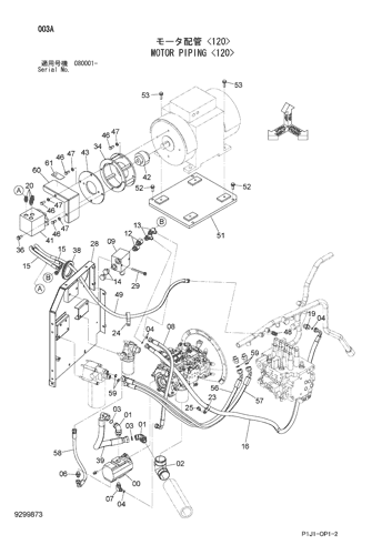 ZX130K-3 MOTOR PIPING <120> Hitachi HOP online