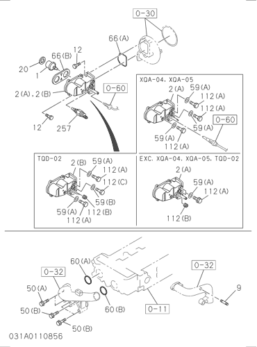 ZX470-5G 031: THERMOSTAT AND HOUSING Hitachi HOP online