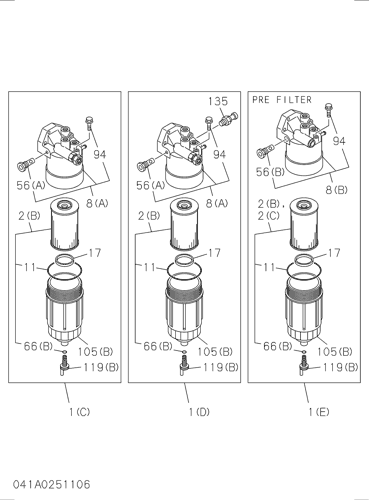 ZX160LC-3 041: FUEL FILTER AND BRACKET Hitachi HOP online ZX160LC-3 041: FUEL FILTER AND BRACKET Hitachi HOP online