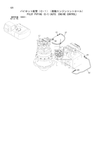 ZX200-E PILOT PIPING (C-1)(AUTO. ENGINE CONTROL) Hitachi HOP online