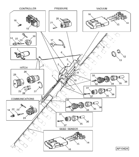 1700 - MONITOR, SEED SEEDSTAR MONITOR WIRING HARNESS-1770 NARROW