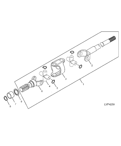 5325 Tractor Mfwd Drive Shaft Epc John Deere Re2125 Ag Cce Online Avs Parts