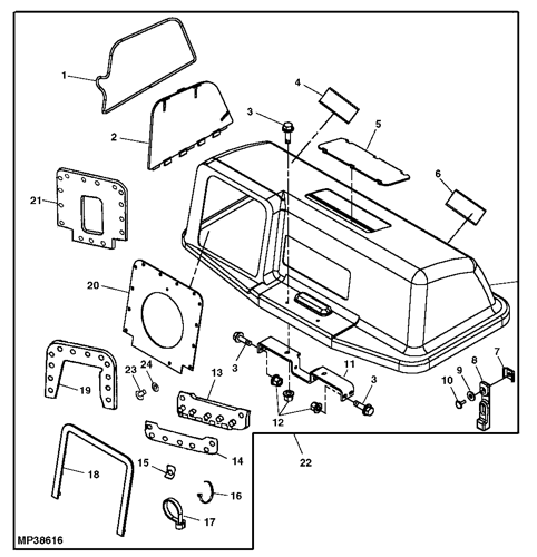 John Deere Hopper Top - AM127880