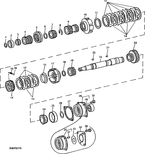 4430 - TRACTOR TRANSMISSION DRIVE SHAFT ASSEMBLY (QUAD-RANGE 4430 - TRACTOR TRANSMISSION DRIVE SHAFT ASSEMBLY (QUAD-RANGE