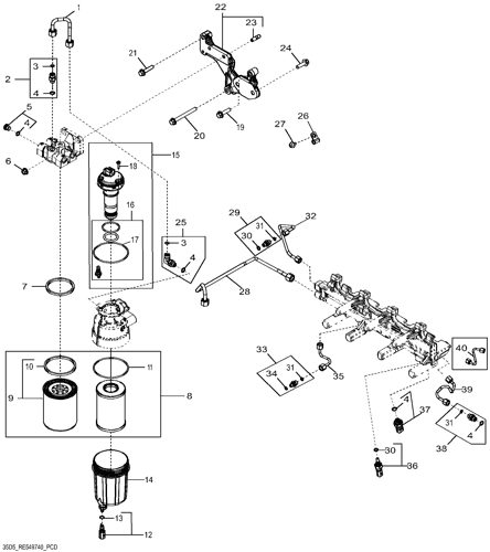 624K - LOADER, FOUR-WHEEL DRIVE 35D5 Final Fuel Filter 624K - LOADER, FOUR-WHEEL DRIVE 35D5 Final Fuel Filter