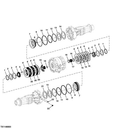 310J - BACKHOE, LOADER Service Brake Clutch Disc and Disc Carrier