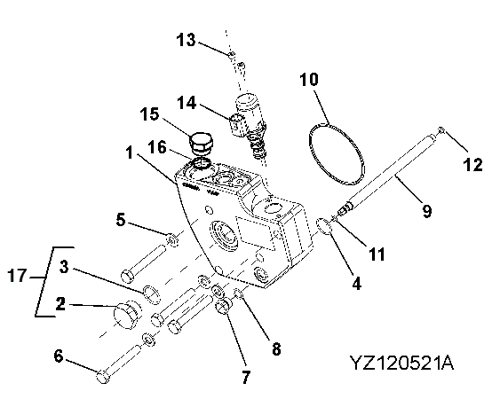 772G - GRADER, MOTOR YZ120521 Differential Lock w/ Valve EPC 772G - GRADER, MOTOR YZ120521 Differential Lock w/ Valve EPC