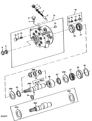 john deere 510 backhoe hydraulic pump