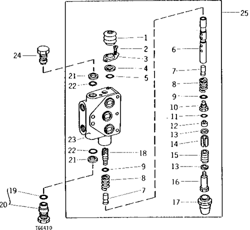 310A - BACKHOE, LOADER BUCKET SECTION OF LOADER CONTROL 310A - BACKHOE, LOADER BUCKET SECTION OF LOADER CONTROL