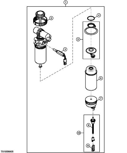 524K - LOADER, FOUR-WHEEL DRIVE Water Separator with 524K - LOADER, FOUR-WHEEL DRIVE Water Separator with