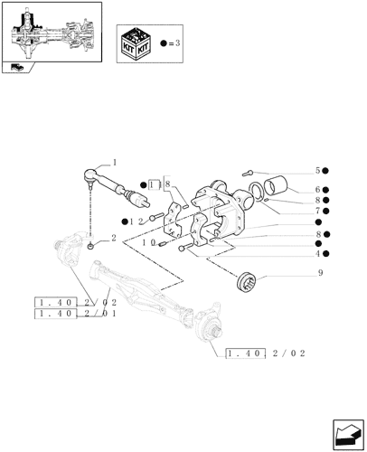 T5060) - TRACTOR (1/07-12/14) (1.40.2/05) - FRONT AXLE WITH