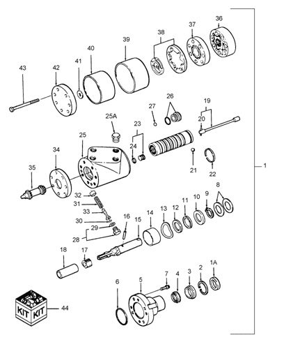 6410) - 4 CYL AG TRACTOR 10 SERIES (U.K. ONLY) (1/88-12/91) (03B04[A]) -  STEERING MOTOR, 5110, 5610, 5900, 6410, 6610, 6810 & 7610 (4-85/); 7710  (10-85/) (TRW) New Holland Agriculture