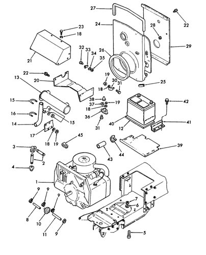 9607483) - LGT18H 18HP HYDROSTATIC LGT TRACTOR (1/89-11/89) (008) - ENGINE  PARTS New Holland Agriculture