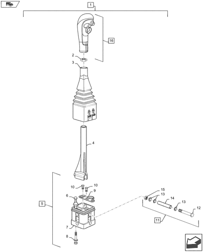 820TL) - FRONT END LOADER (11/06-12/12) (08-16A) - JOYSTICK CONTROL KIT -  717565006 New Holland Agriculture