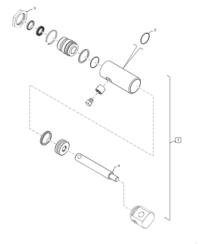 L223 Skid Steer Loader 4 11 9 13 35 734 01 Hydraulic Coupler Cylinder L213 L230 C227 C238 New Holland Agriculture