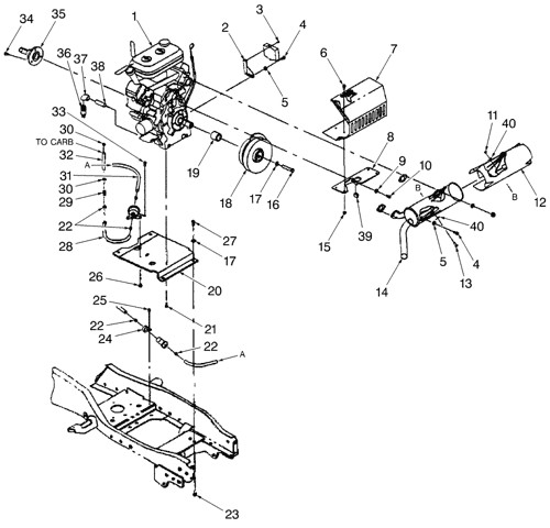 716498026) - GT20 20HP GARDEN TRACTOR (WATER COOLED) (11/00-12/04) (028) -  ENGINE & RELATED PARTS - GT20 New Holland Agriculture