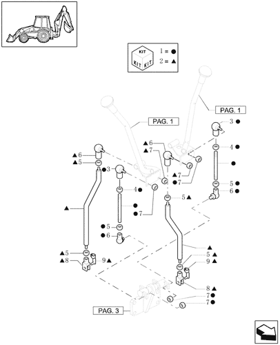 Lb115 B 4ws Loader Backhoe Na Version S N And After 4 03 12 06 351 02 Jcb 2 Lever Backhoe Controls Upper Tie Rod Assembly Side Shift Lb115 New Holland Agriculture